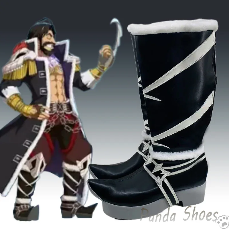 

Fate Edward Teach Cosplay Shoes Anime Cos Blackbeard Comic Cosplay Costume Prop Shoes for Con Halloween Party