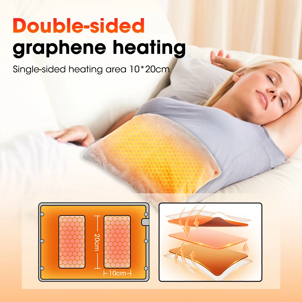 New Graphene Heating Warming Pad Hand Warmer USB Power Supply Office and Home Warming Blanket For Waist Shoulder Handbags