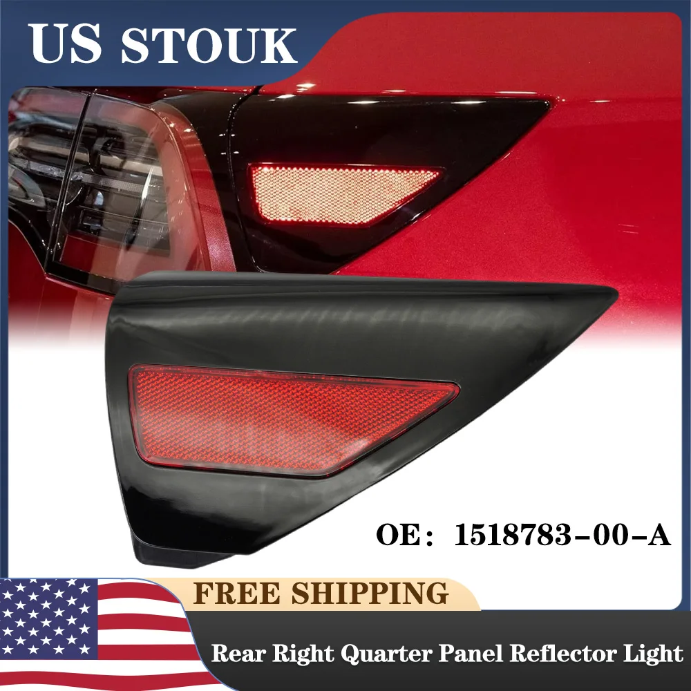 

Rear Right Quarter-Panel Reflector Light For Tesla Model 3 2017-23 1518783-00-A