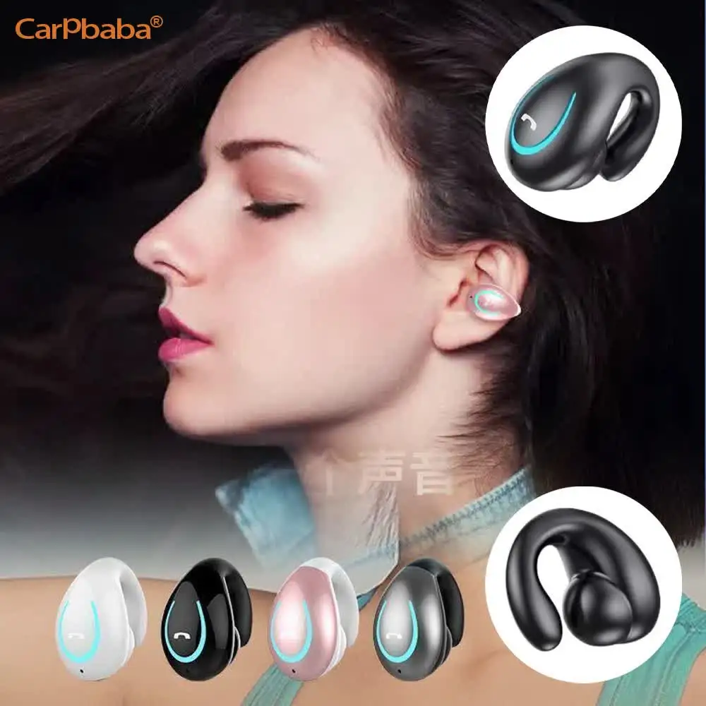 Bluetooth Headsets Wireless Headphones Air-conduction With Microphone Handsfree Clip-on-ear Earphones For Driving Work Audifonos