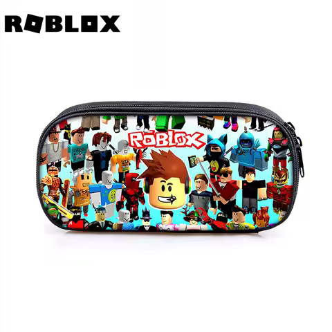 New Style ROBLOX Primary School Pencil Bag Pencil Case Stationery Box Anime Kawaii Cartoon School Bag Mochila Decorative Product