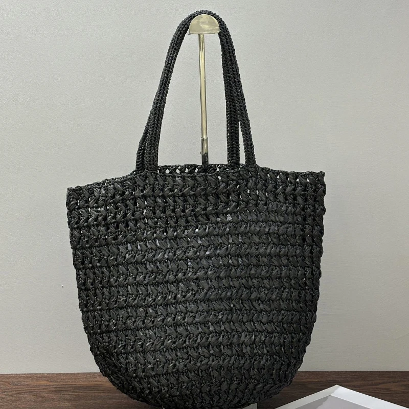 

Brand High-quality Woven Basket Bag Stylish Simple Bucket Bag Women's Commuter Shoulder Bag Casual Beach Vacation Straw Bag