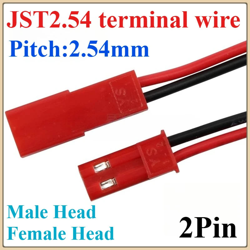 10Pcs/lot 10/15/20/30cm 2 Pin JST Plug Connector Male+Female Plug Connector Cable Wire for RC Toys Battery LED Lamp