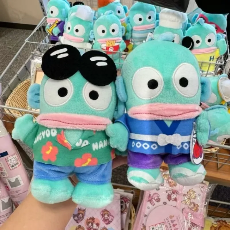 Novo estilo de férias hangyodon óculos de sol brinquedos de pelúcia pingente kawaii algodão sanrio plushine boneca mochila chaveiro presente