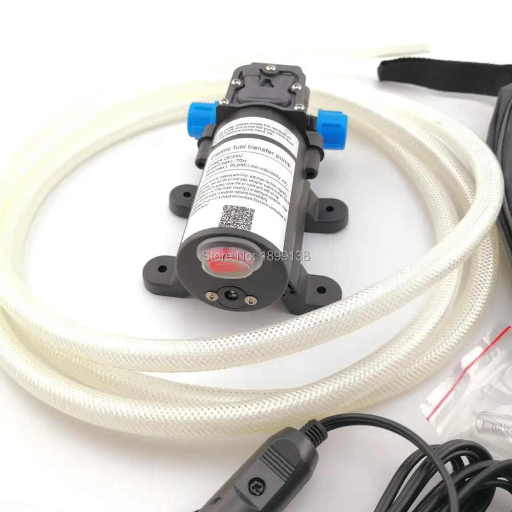 

12 В 24 В постоянного тока дизельный масляный насос для перекачки топлива для автомобиля, грузовика, кемпинга, самовсасывающий электрический масляный насос 12 В, топливный