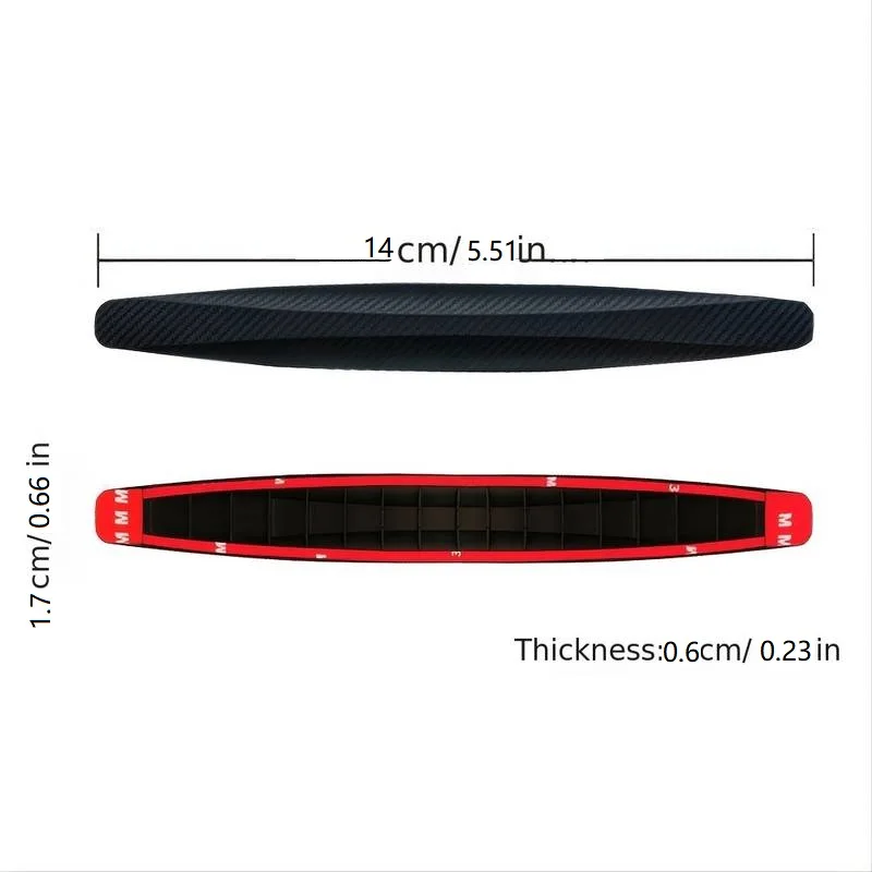 2pcs Car Stickers Bumper Protector Strip Rearview Mirror Door Body Scratch Automotive Protective Tape Crash Blade Anti-collision