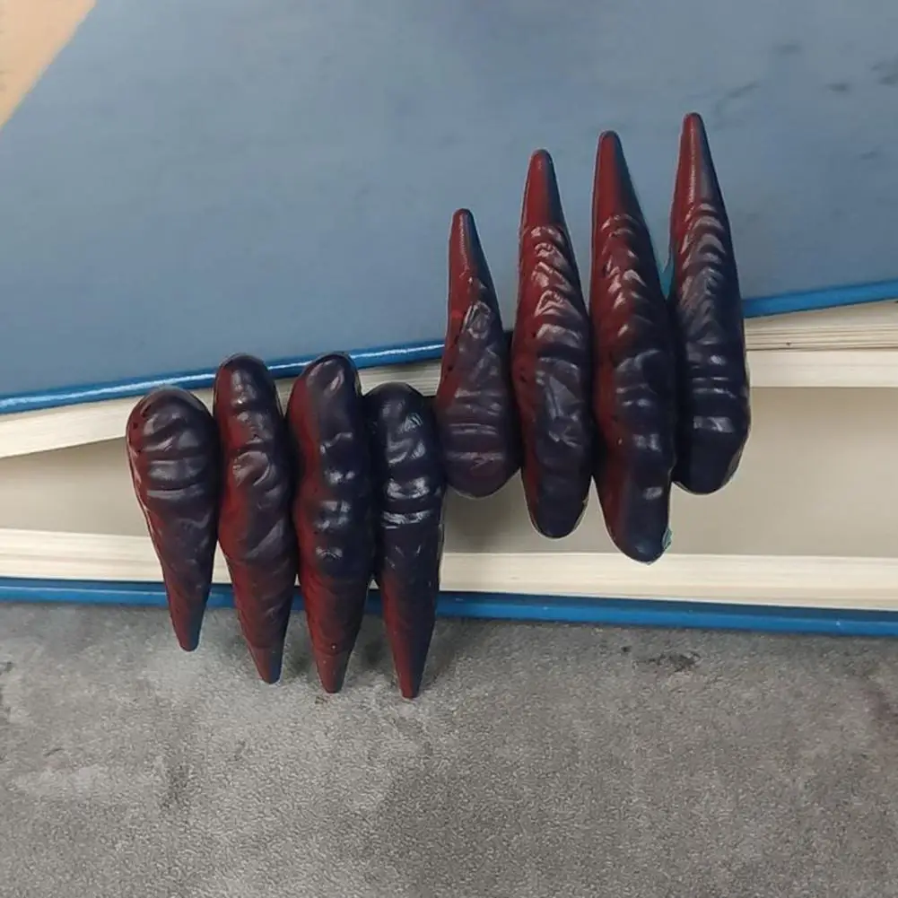 Halloweenowy diabeł ręcznie zakładka przerażający rzemiosło żywiczne Demon pazur ręcznie kształt książki Marker dekoracja ozdoba na biurko czytania Accessori