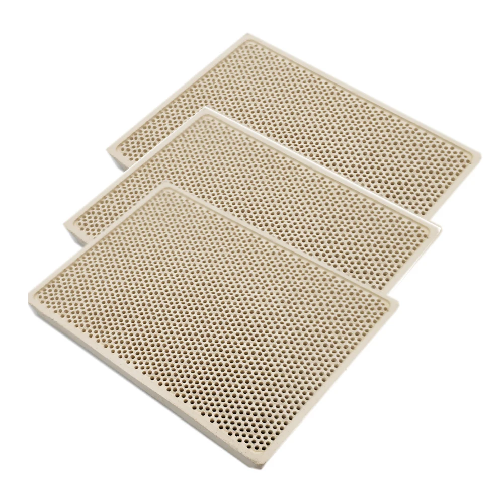 Cordierite Ceramic Burner High Temperature Plate Gas Grill Spare Parts Stove Heater Comb Accessories 132*92*14mm