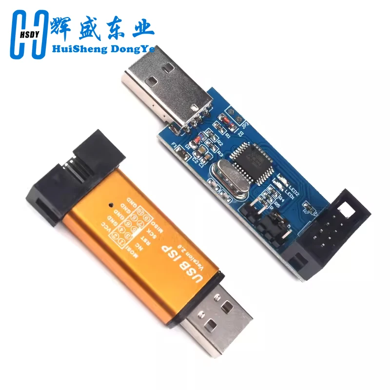 Aluminum Shell USBASP USBISP AVR Programmer USB ISP USB ASP ATMEGA8 ATMEGA128 Support Win7 64  (Random Color)