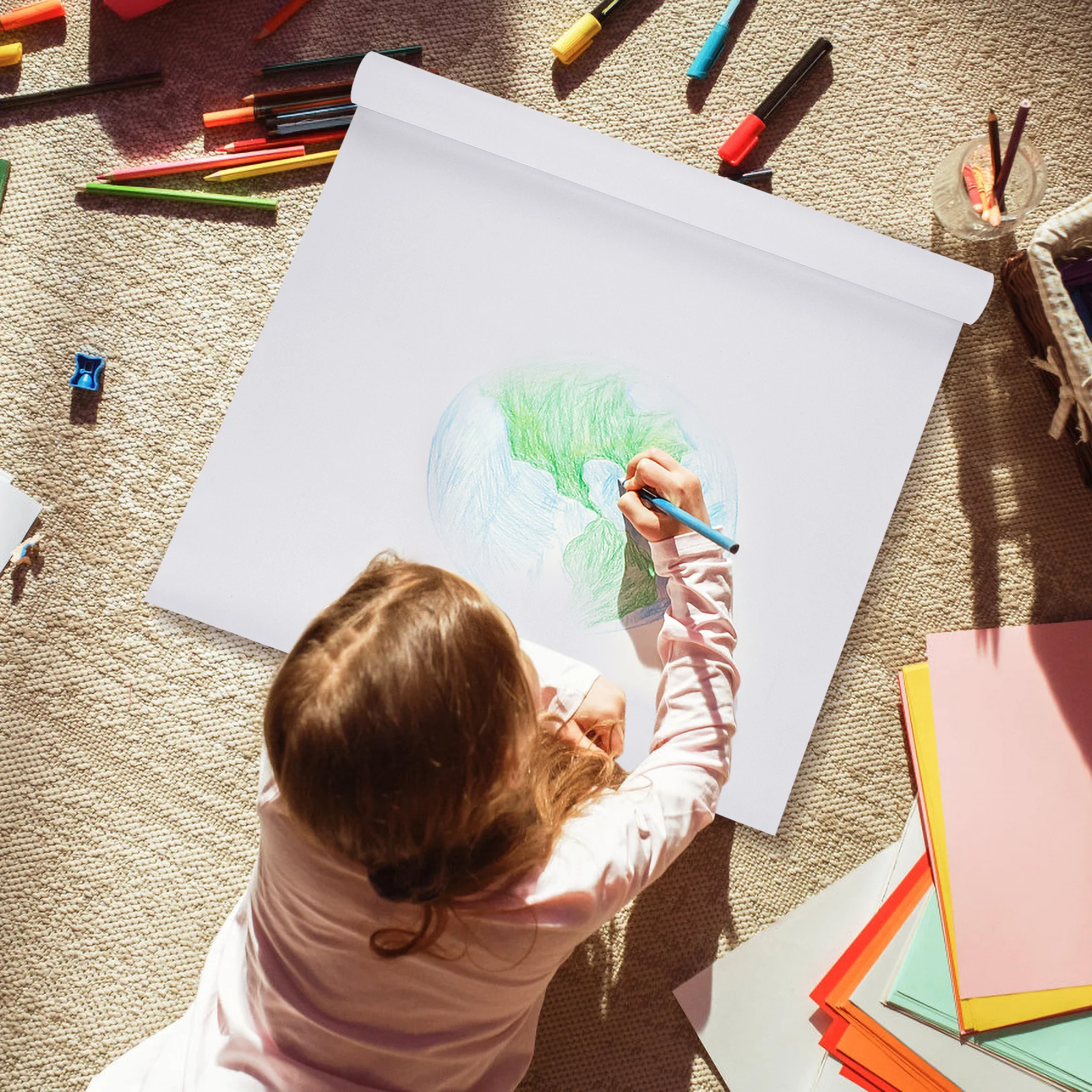 

1pcs Watercolor Drawing Paper Scroll 100 Sheets pH Neutral Blank Sketch Painting Art Supplies for Artists Students