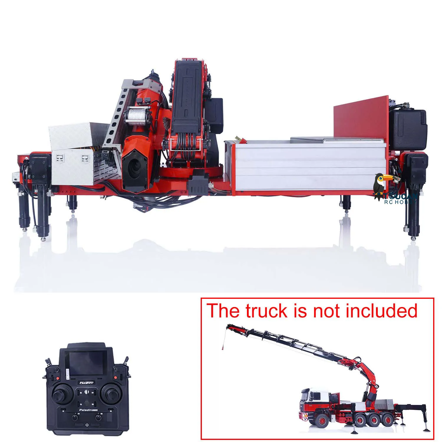 Gifts F1650 1/14 Hydraulic Heavy Duty RC Rear Painted Finished Crane for Remote Control Tractor Truck Model Outdoor Toys