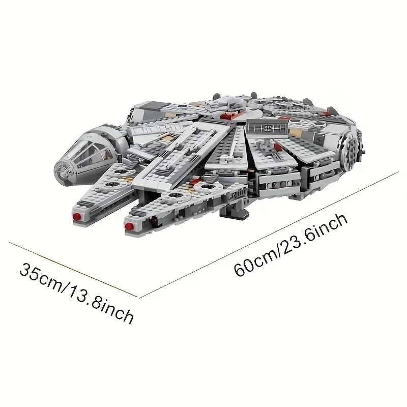 Falcon Compatible 75105 Millennium Spaceship Bricks Building DIY Toys Gift for Kids Model Kits for Adults Constructor