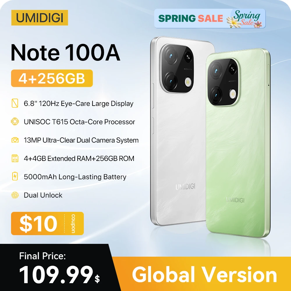 UMIDIGI Note 100A Smartphone Android 14 6.8