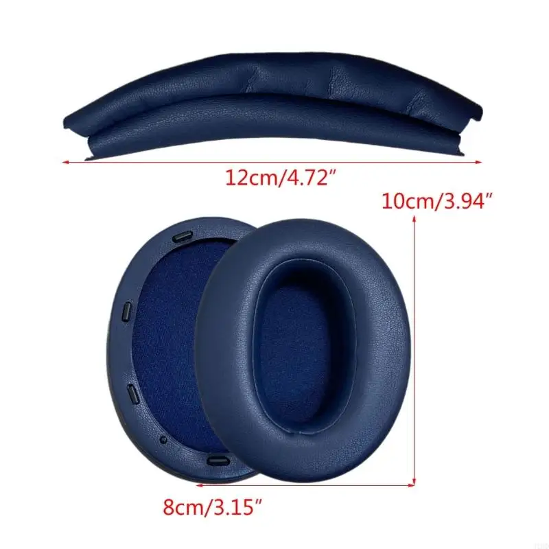 J1HD Thoải Mái Miếng Đệm Earcups Dây Đội Đầu Dành Cho WHXB910N Nghe Lắp Đặt Dễ Dàng Đệm Loại Bỏ Tiếng Ồn Nút Nghe