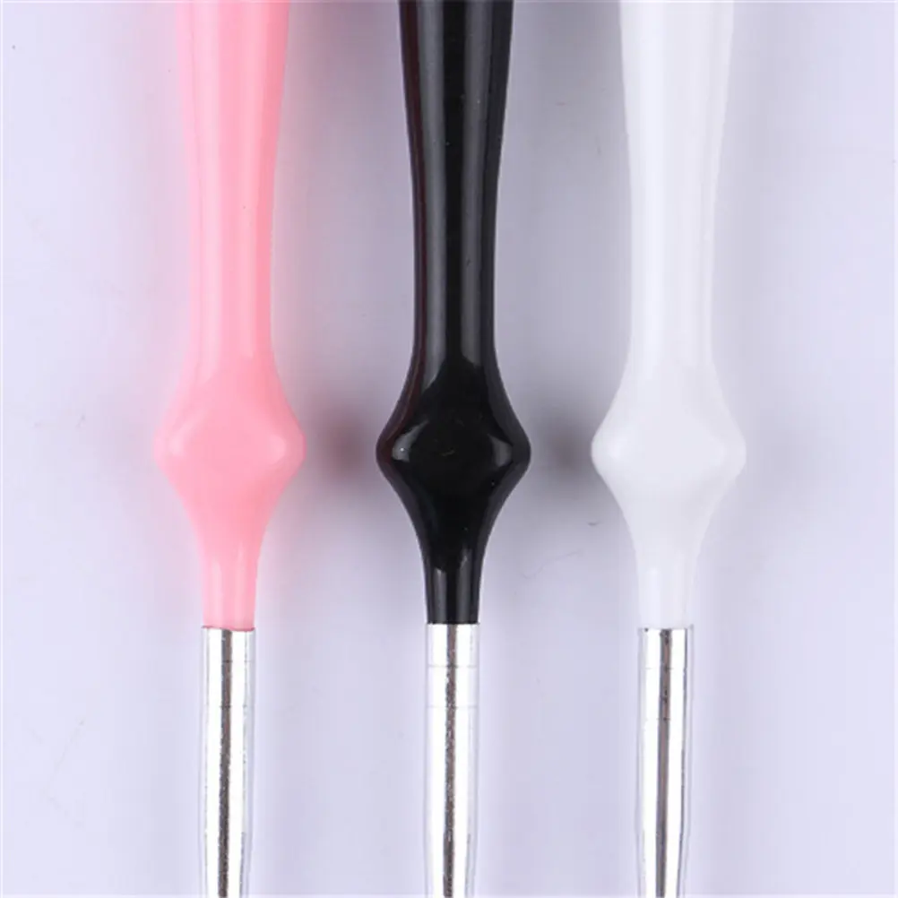 3Pcs Fine Nail Brush Set DIY Nail Art Tool Black White Pink for Lines Flowers Patterns Detail Paint Brush Manicure Tools