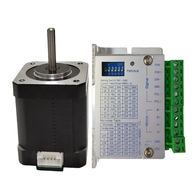 

Комплект шагового двигателя Nema17 с драйвером Шаговые двигатели M422 Цена 42HS4813A4CE Шаговый двигатель