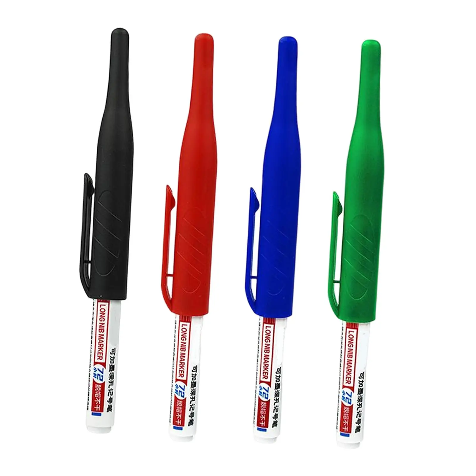 4Pcs Long Reach Markers Woodworking Tool Rock Carpenter Clay Pen