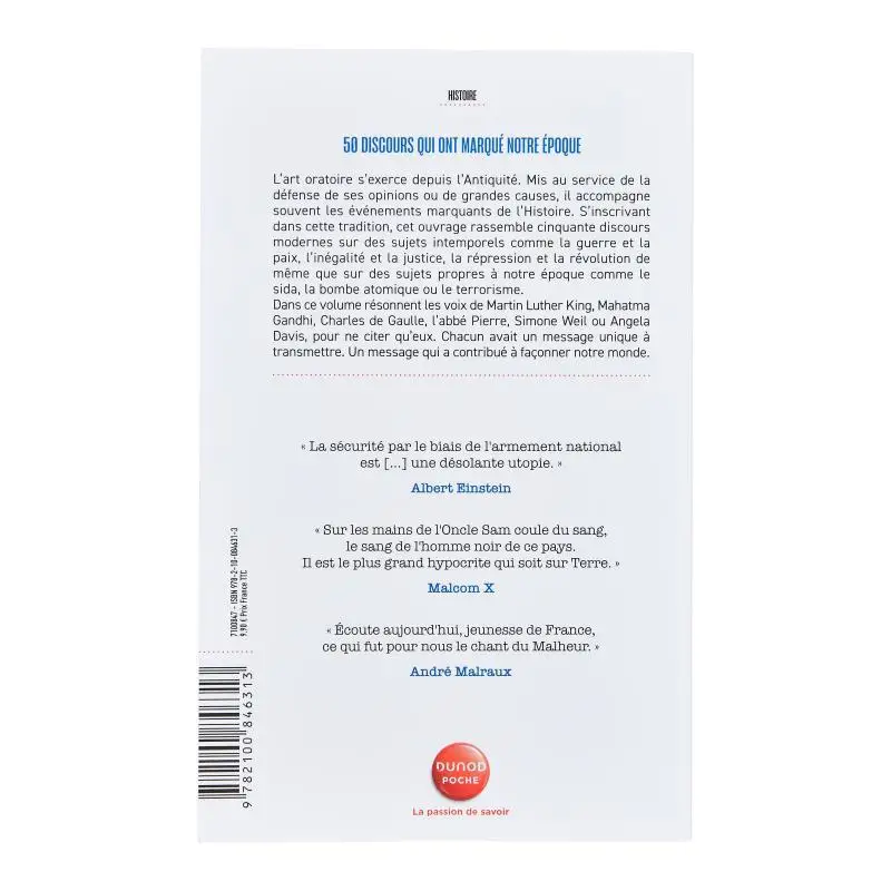 50 Speeches That Have Marked Our Time Collectif Dunod 9782100846313 Book