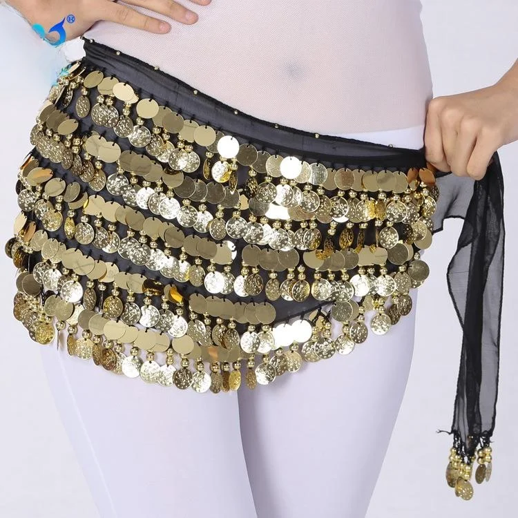 

Shiny Sequin Belly Dance Belt Chain Dance Performance Costume Practice Waist Chain Halloween Performance Outfit Gift