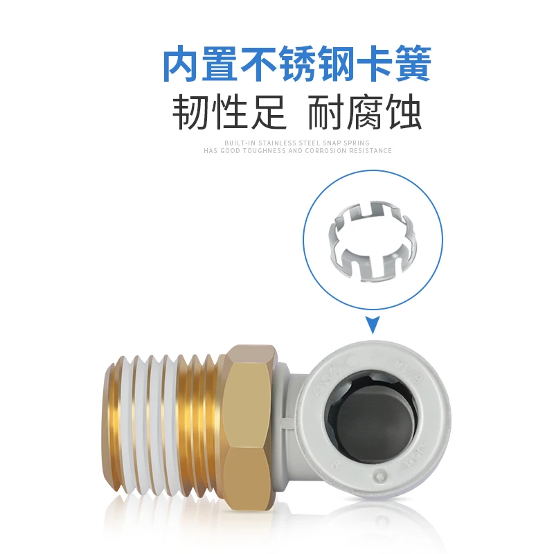 SMC original elbow quick plug external thread pneumatic joint KQ2L04-M5A/KQ2L06-M5A/KQ2L08-02 KQ2L