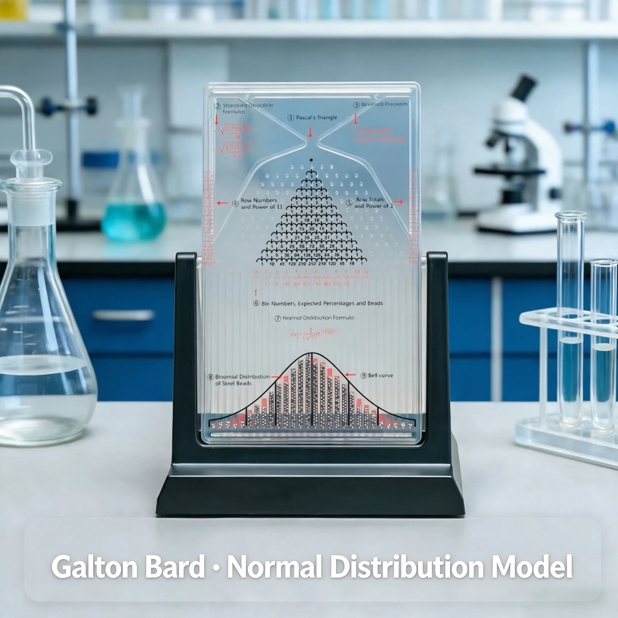 Galton Board Bean Machine Normal Distribution Probability Demonstrator STEM Math Education Toy Desktop Decor Statistics