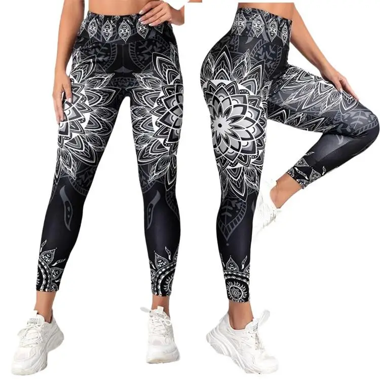 เลกกิ้งเอวสูงแบบยืดหยุ่น ไซส์ใหญ่ แฟชั่นสำหรับผู้หญิง กางเกงทรงบ็อกเซอร์ ช่วยยกกระชับสะโพก ผลิตจากเส้นใยโพลีเอสเตอร์ ความยาวเก้าส่วน