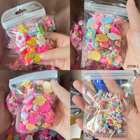 50pcs/Box Mixed Kawaii Resin Nail Art Charms 3D Bear/ Duck/Flowers/ Bows Cartoon Animal Nail Decoration Random Manicure Parts