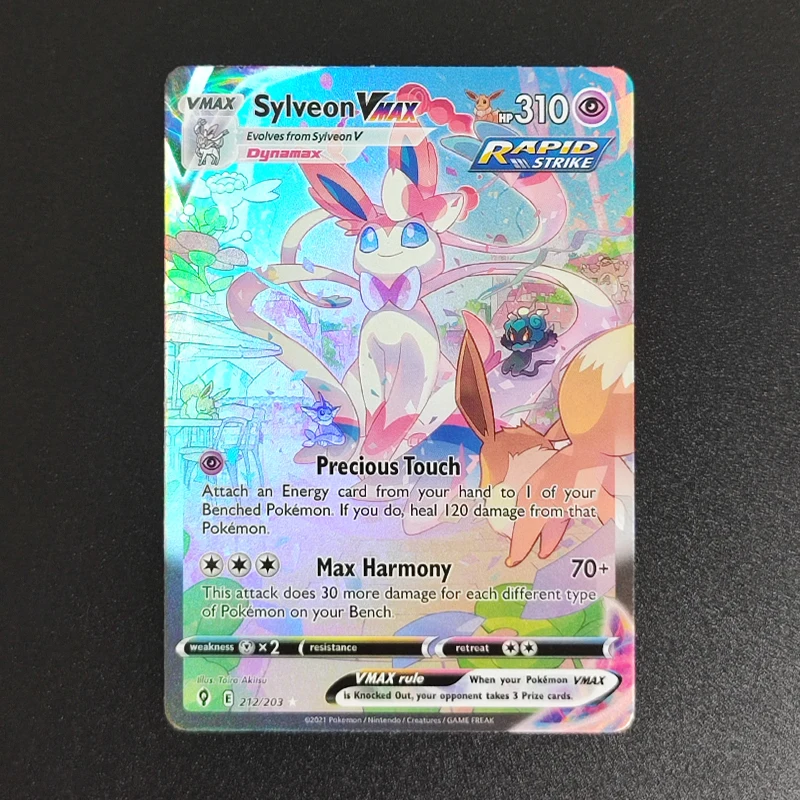 Proxy PKM Card Espeon Leafeon Sylveon Glaceon Vaporeon Jolteon Flareon Umbreon EEVEE Vmax English TCG Game Collection Card