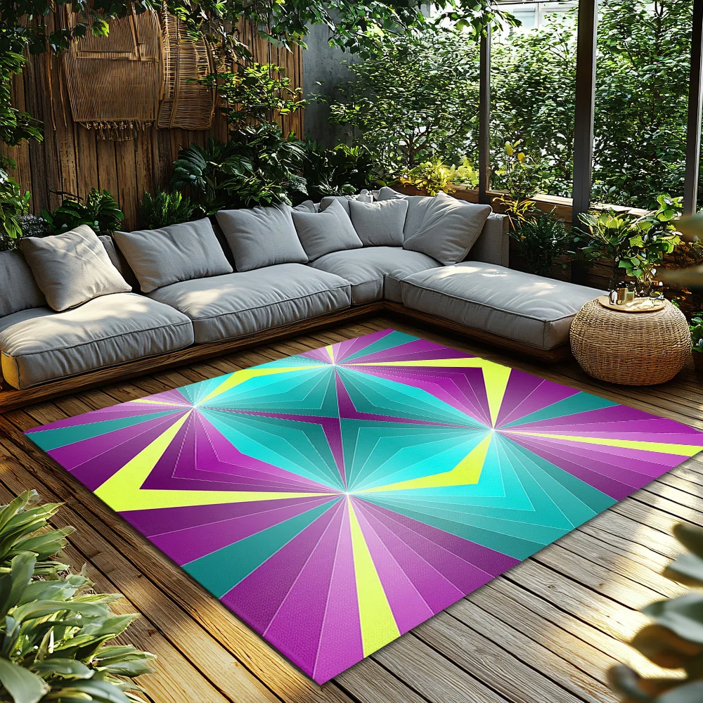 unframed Stylish Modern Abstract Area Rug Non Slip Floor Mat Living Room Bedroom Home Decor Indoor Outdoor Accent Rug Washable D