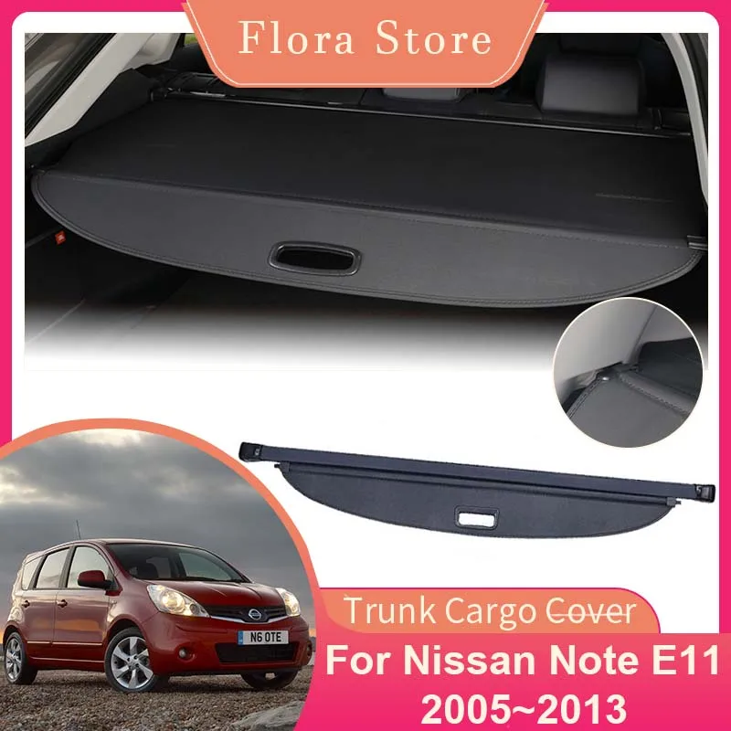 

Rear Trunk Cargo Cover for Nissan Versa Note E11 2005~2013 Luggage Privacy Shield Shade Curtain Partition Board Blind Accessorie