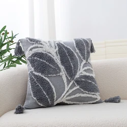45x45cm Tufted Cushion Cover With Tassel Mori Style Home Decor Decorative Pillowcase Sofa Funda Cojin Living Room Pillow Cover