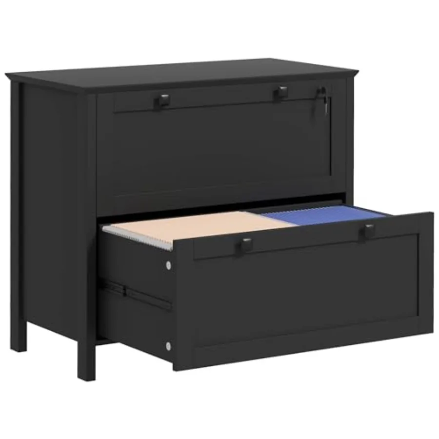 

2 Drawer File Cabinet with Lock Lateral Filing Cabinet with Keys and Adjustable Hanging Bar for Letter A4 and Legal Size Docume