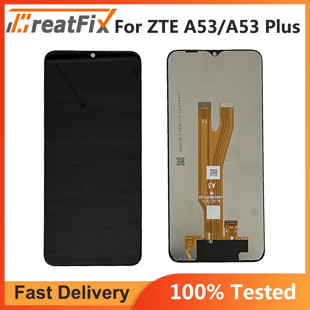 6.52 Inch Zwart Voor Zte Blade A53 A53 + Plus Lcd-Scherm Touchscreen Digitizer Paneel Vervanging Lcd Zte Blade A53 + Lcd