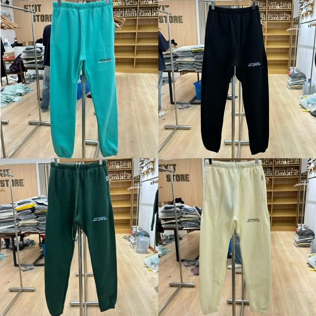 European and American Represents London Limited Print Velvet Winter Leggings American Loose Leisure Sports Straight Trousers