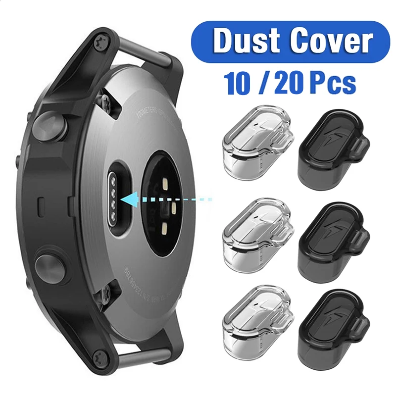 Charging Port Dustproof Plug Cover Protector Cap for Garmin Forerunner 945 955 255 Fenix 7 7S 7X 6 6S 6X TPU Clear Dust Cap Case