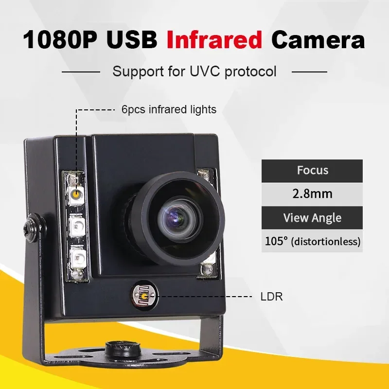 1080P AR0234 2.8mm 105degrees distortionless HD Infrared IR940 USB Global exposure 120fps Mini Machine vision camera