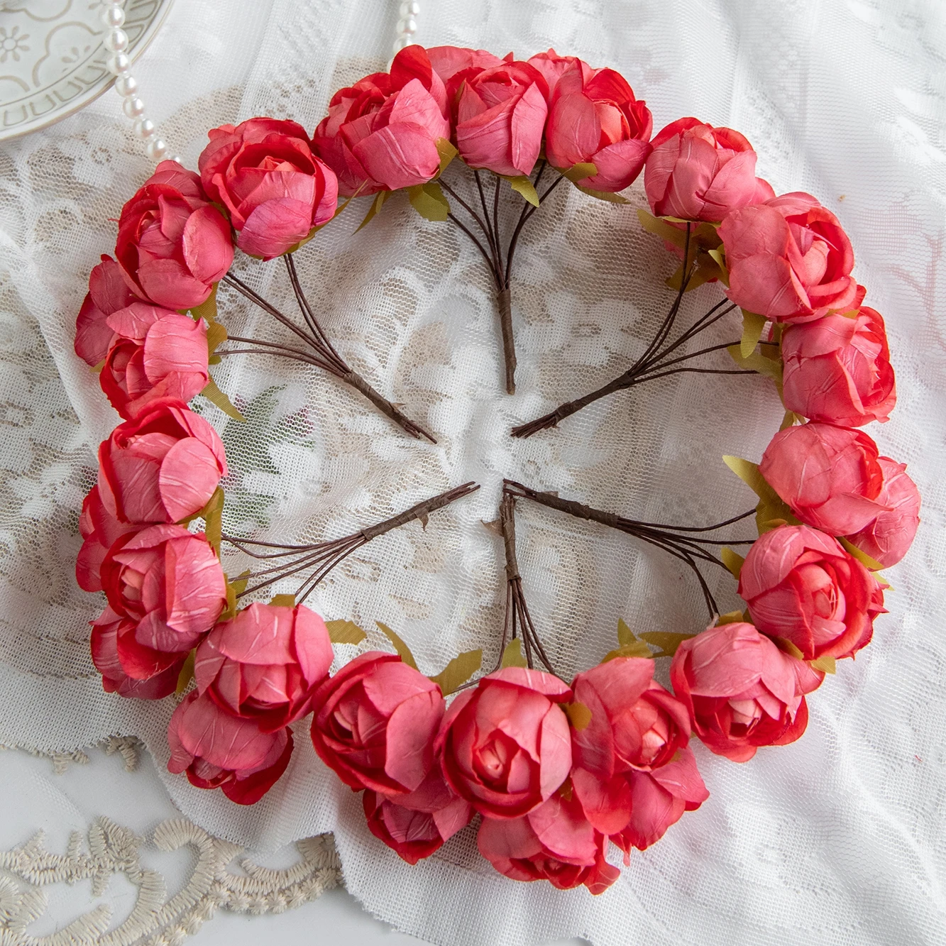 Flores Artificiais de Seda Mini Buquê de Alta Qualidade para Decoração de Jardim ao Ar Livre, Casamento, Guirlanda, Decoração de Mesa em Casa, Scrapbook, Presente DIY para Noivas