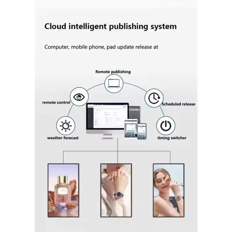 Customized 43-inch LCD touchscreen all-in-one floor stand display screen with wide viewing angle interactive information kiosk