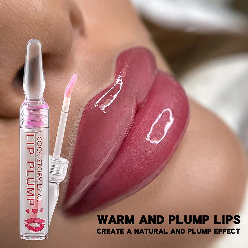 Instantâneo Volumising Lip Oil, Hidratante, Reparando Fade Lip Lines, Iluminar Lip Gloss, Plumping Gloss, Lábios Cuidados