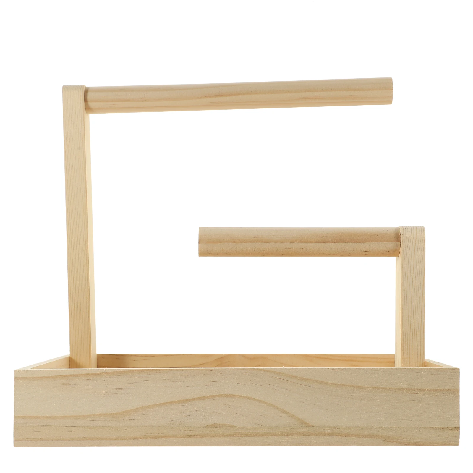 

1pc Jewelry Storage Stand Bracelet Display Stand Tray Necklace Bracelet Keychain Holder Rack Wooden Desktop Organizer