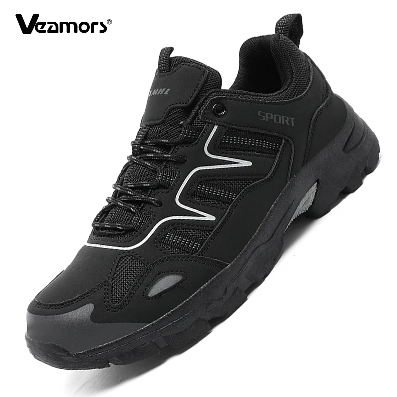 Mesh Hiking Sports Shoes Men's Breathable Sneakers Non-slip Wear-resistant Outdoor Trainers for Camping Trekking Walking