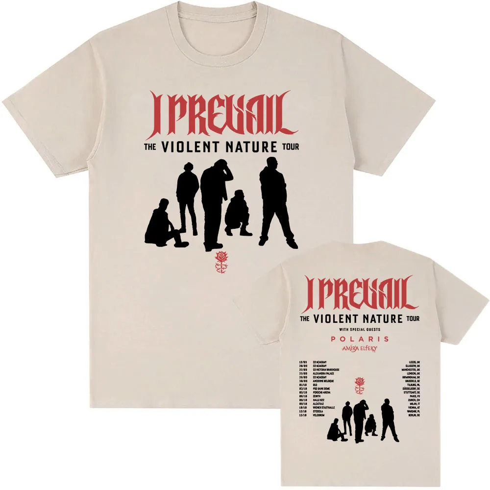 The VIOLENT NATURE Tour 2026 T-SHIRT I Prevail Punk Band Tshirts Unisex Streetwear Hip Hop Loose Fashion Male T Shirt Print Tees