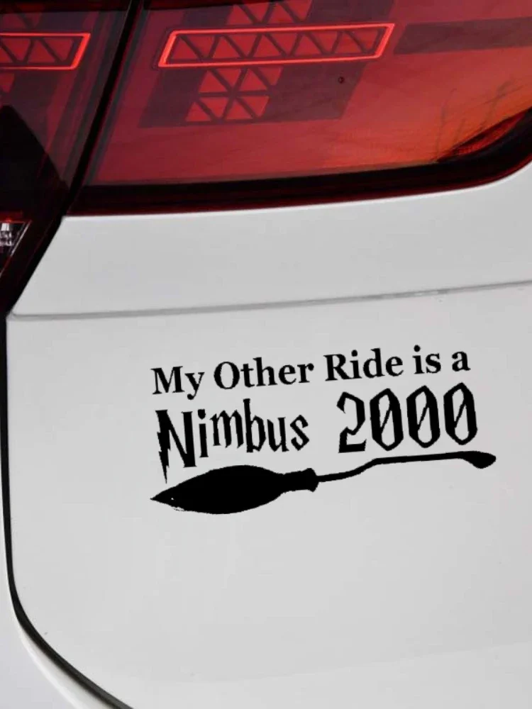 Car Sticker Funny My Other Ride Is A Nimbus 2000 Creativity Sun Protection Waterproof Vinyl Decal,16CM*7CM