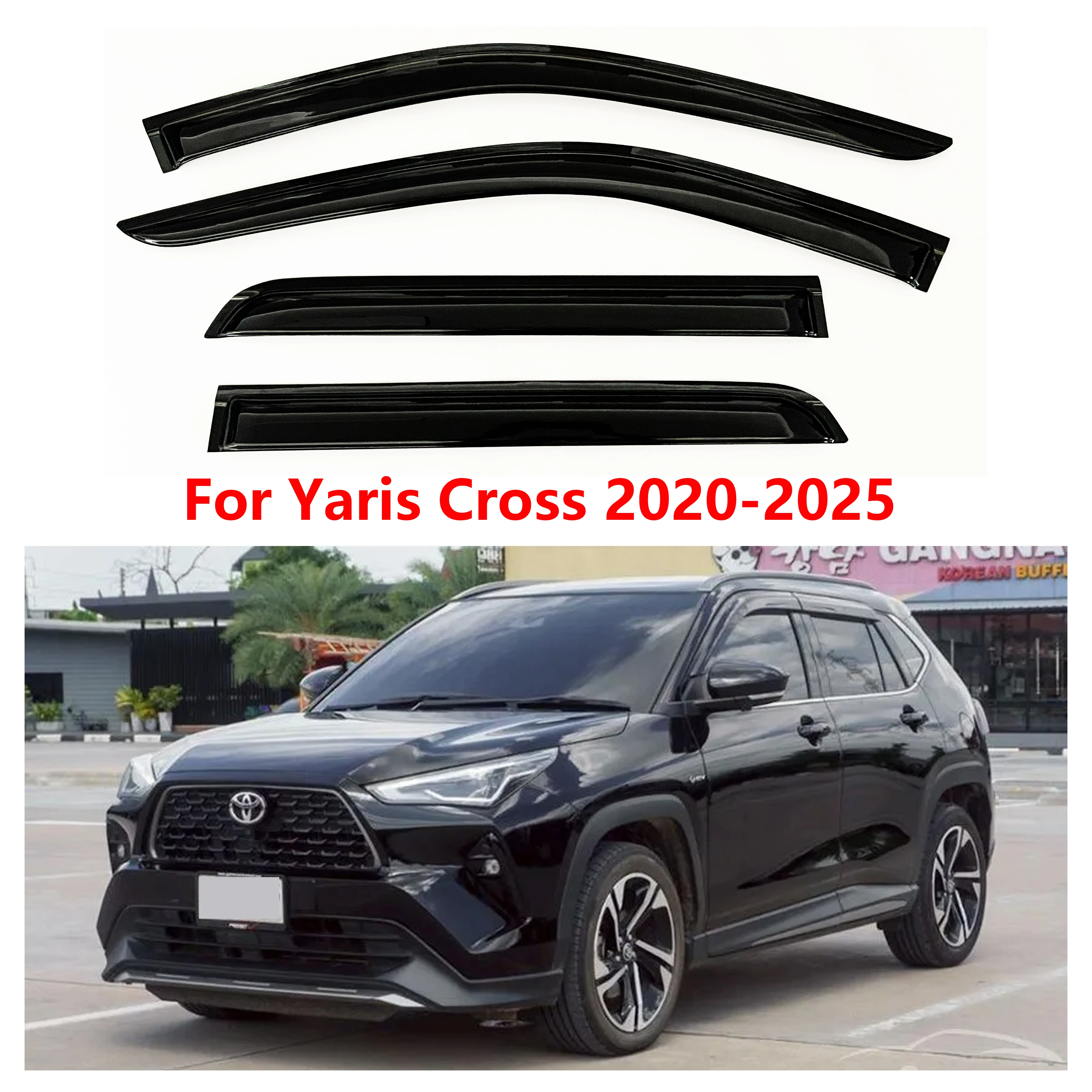 

Утолщенные 4 шт., подходят для версии Toyota Yaris Cross от 2020 до 2025 года в Юго-Восточной Азии. Качественный дождевик