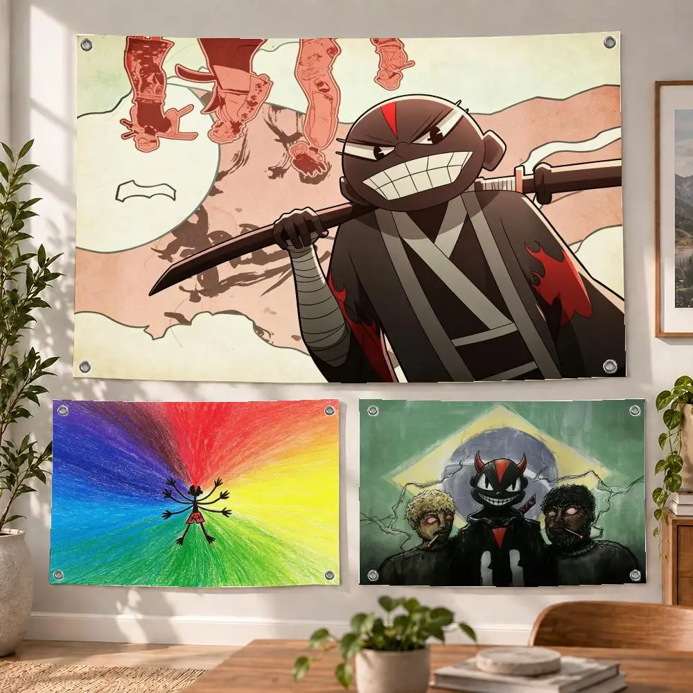 Music Dark Lil Darkie Flags Decorative Flag Banner Indoor Bedroom Dorm Gaming Room Wall Party Club Decor Fan Gift