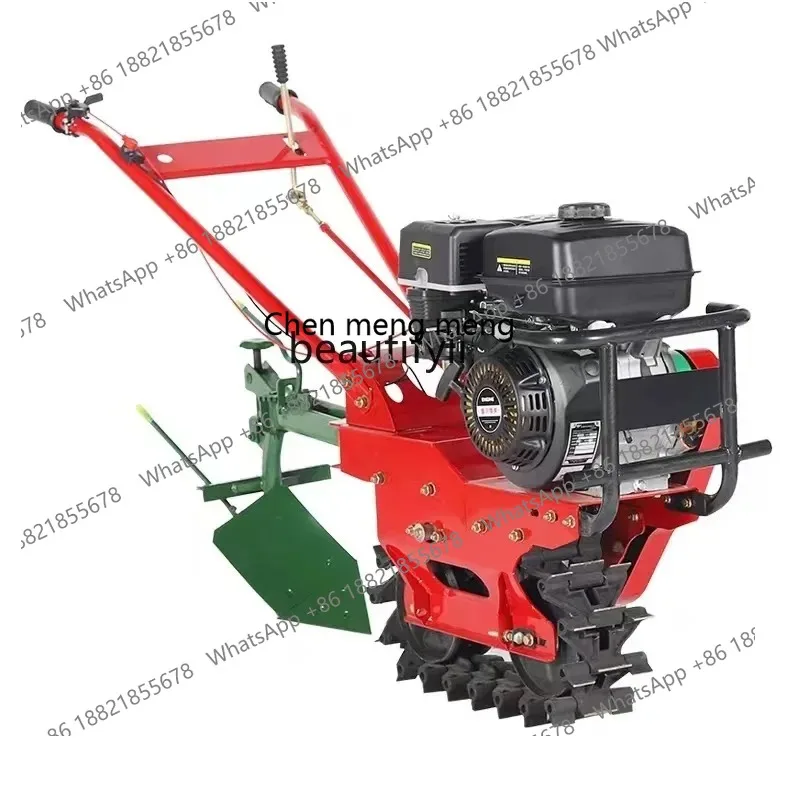 

S7486 ss 8 Horsepower Diesel Water-Cooled Track Mini-Tiller Small Plough Cultivator Multi-Functional Greenhouse Fertilization Se