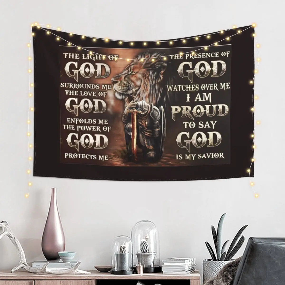 

The Light of God, Surrounds Me The Love of God Tapestry Room Decoration Aesthetic Bedroom Deco Tapestry