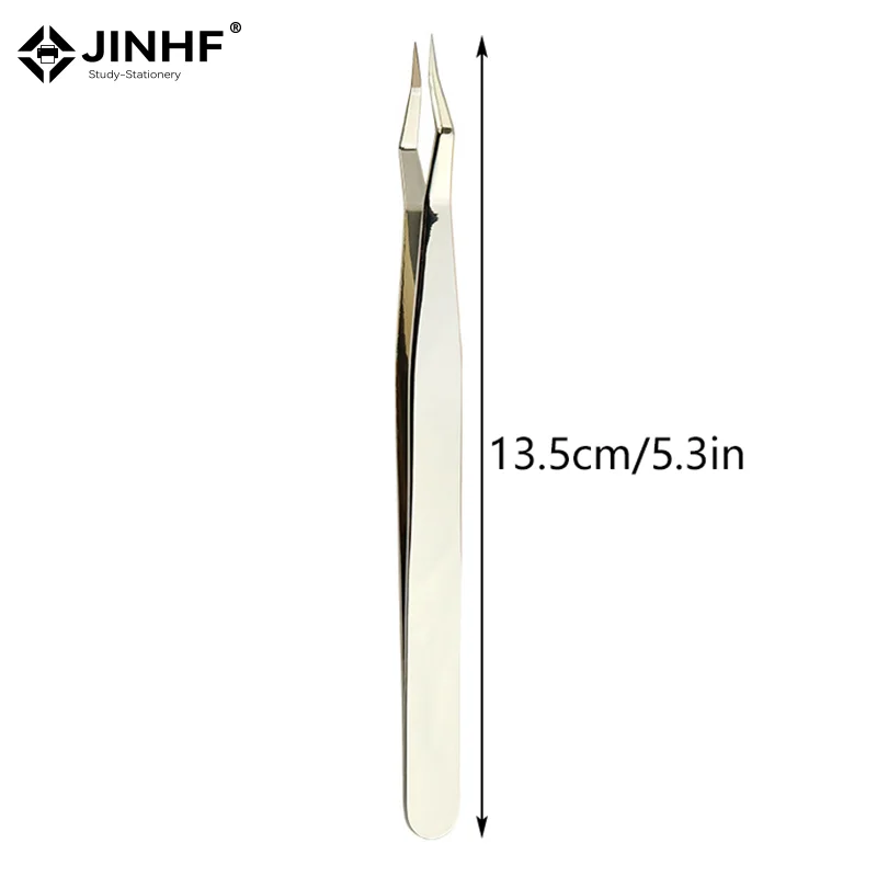 Pincettes pour Extensions de cils, 1 pièce, pour artistes de cils, pincettes antistatiques de haute précision en acier inoxydable, outils de maquillage incurvés et droits