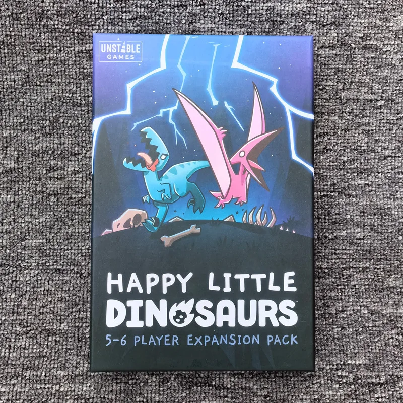 Unstable Games Happy Little Dinosaurs Base Game Competitive Sabotage Funny Card Game 5-6 Player Expansion Tic Tac K.O. : Dragons