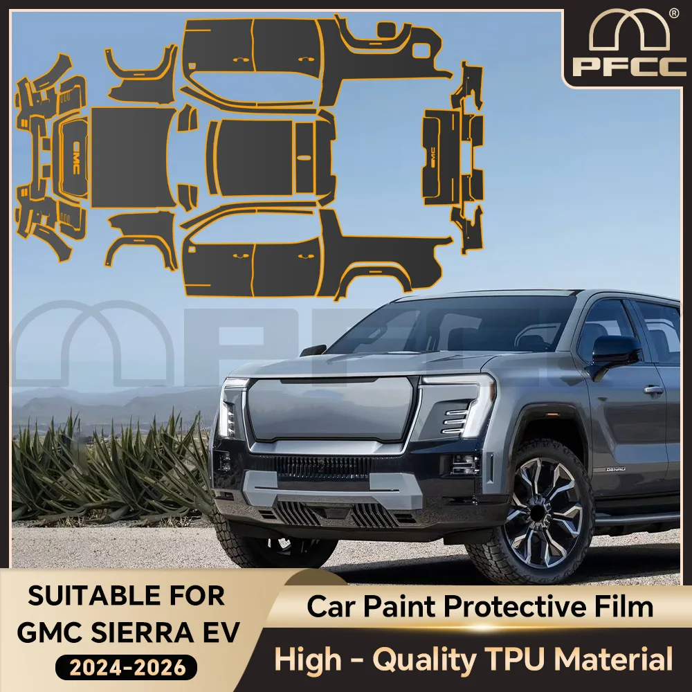 Pre-cut PPF For GMC sierra EV 2024-2026 TPU Anti-Scratch Paint Protection Film Car Body Clear Bra Resistant Repairable Invisible